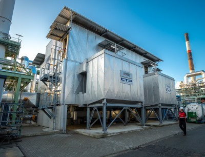 Die Lachgasreduktionsanlage von Lanxess am Standort Lillo/Antwerpen. Die Anlage senkt die Emissionen am Standort um 150.000 Tonnen CO2e pro Jahr