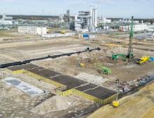 Im August 2020 starteten die Bauarbeiten für die neue Anlage für Kathodenmaterialien in Schwarzheide